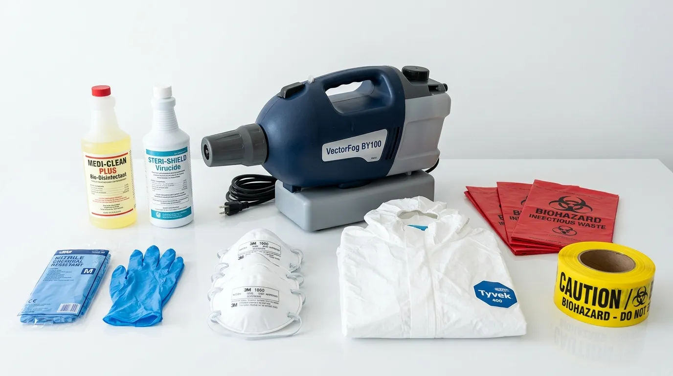 Professional biohazard remediation crew working in Gilroy